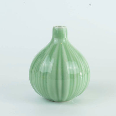 Yeşil Mini Seramik Vazo [8 cm x 10 cm]