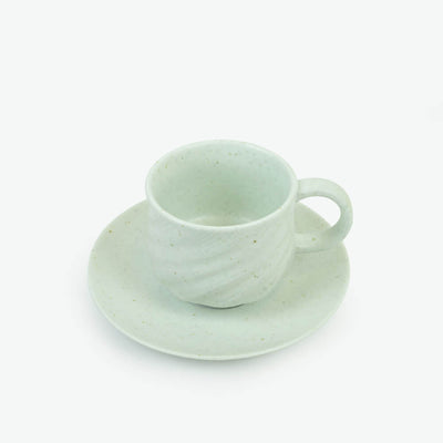 Açık Yeşil Seramik Kulplu Kahve & Çay Fincanı