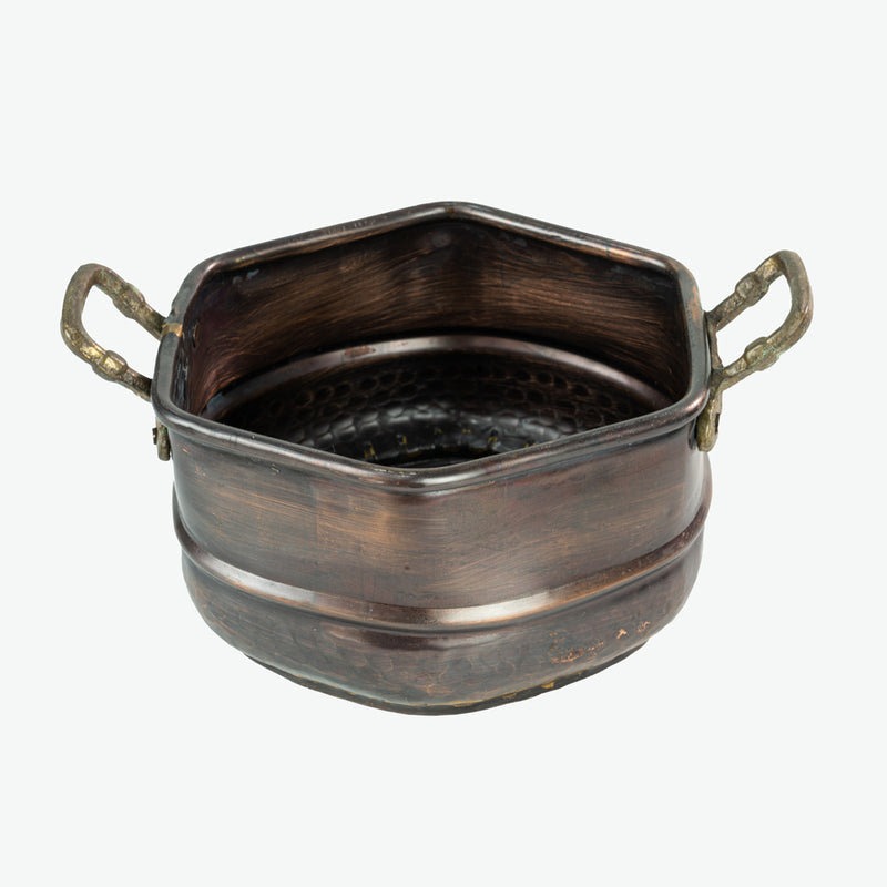 Handmade Copper Succulent Pot Set - with Handle