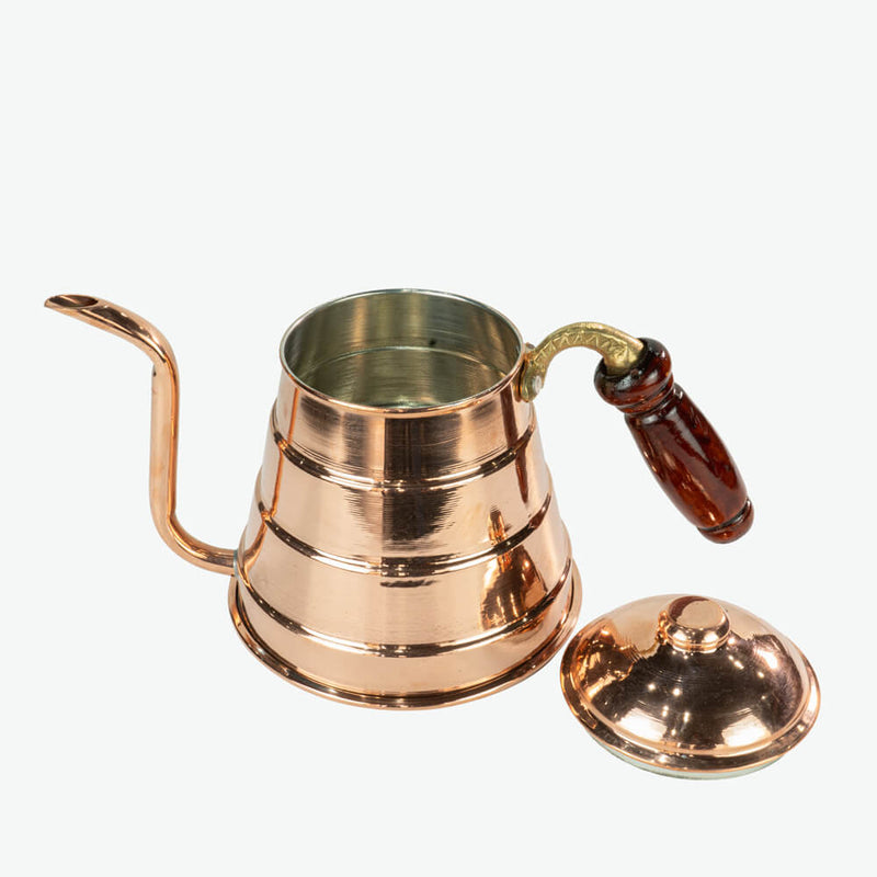 Hammared Copper Sliced Teapot