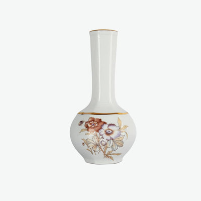 Çiçek Motifli Porselen Mini Vazo